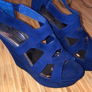 royal blue wedges